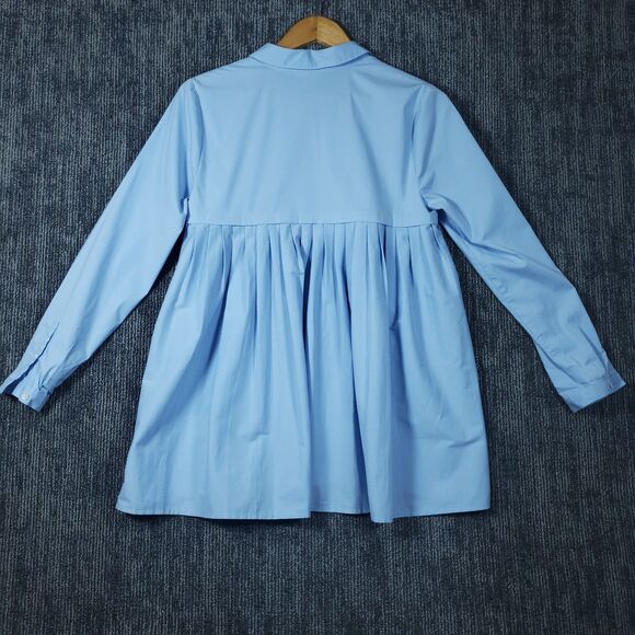 J Jill Top Women Size S Blue V Neck Long Sleeve Capsule Office Career Casual - Picture 3 of 11